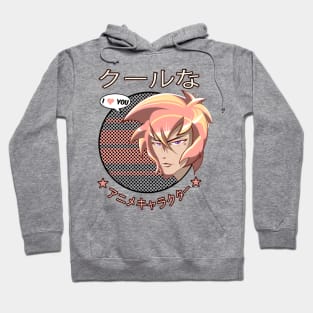 anime manga style handsome guy Hoodie